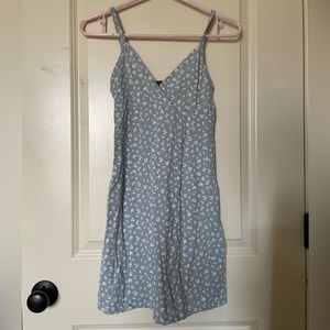 Brandy Melville Light Blue Floral Mini Dress